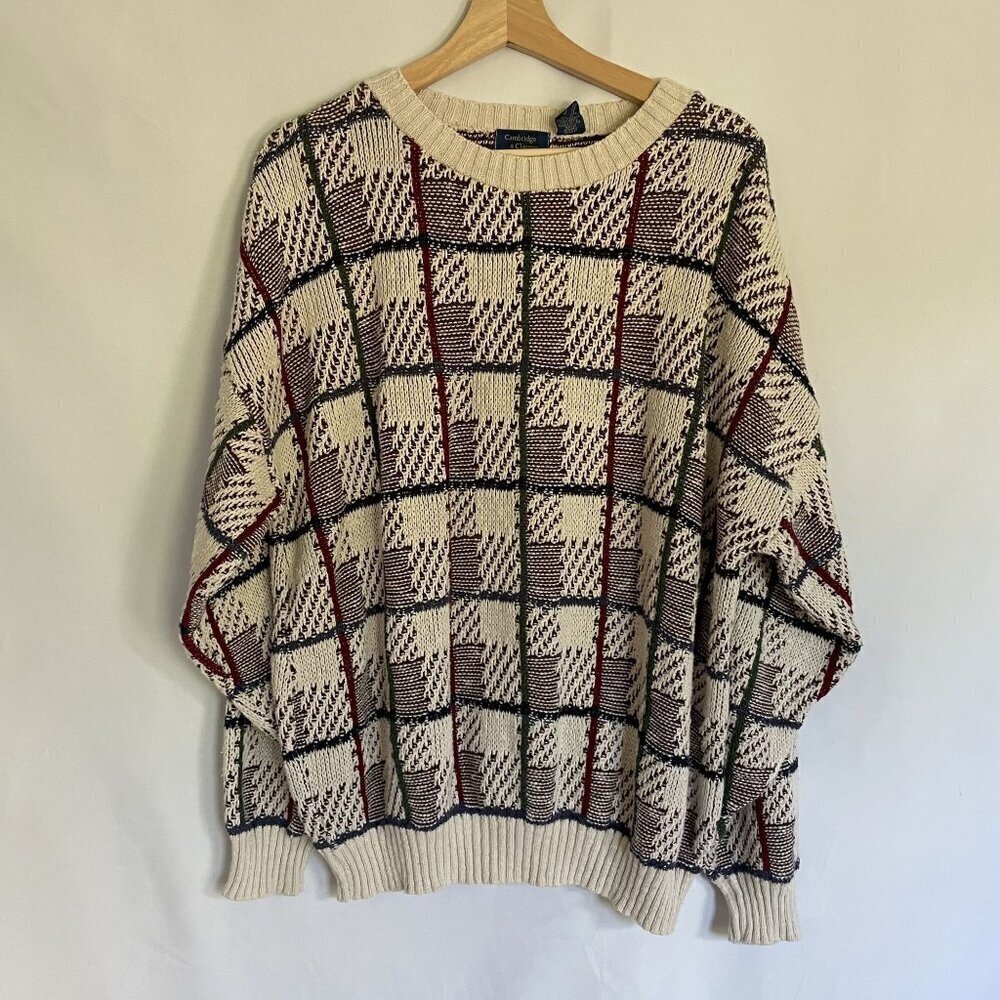 Mervyns Cambridge Classics cotton men's size L vintage knit sweater crewneck